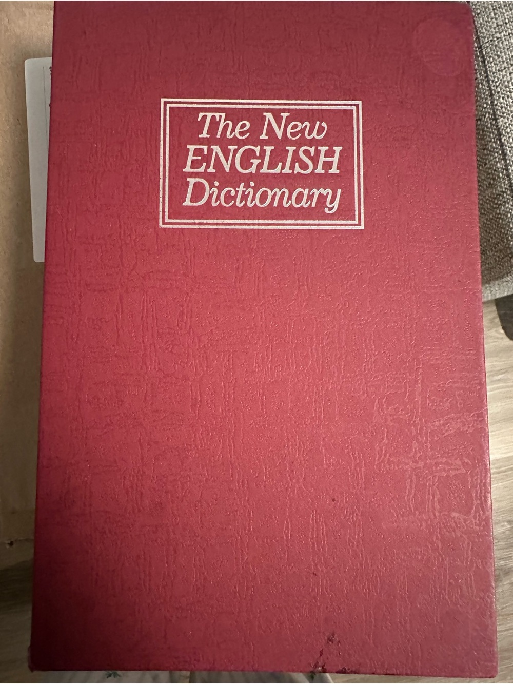 The New English Dictionary - Red Hardcover secret storage with keys
